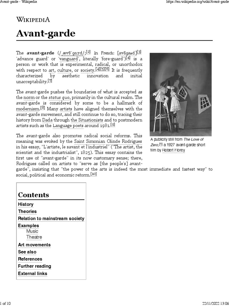 AvantGarde Wikipedia PDF