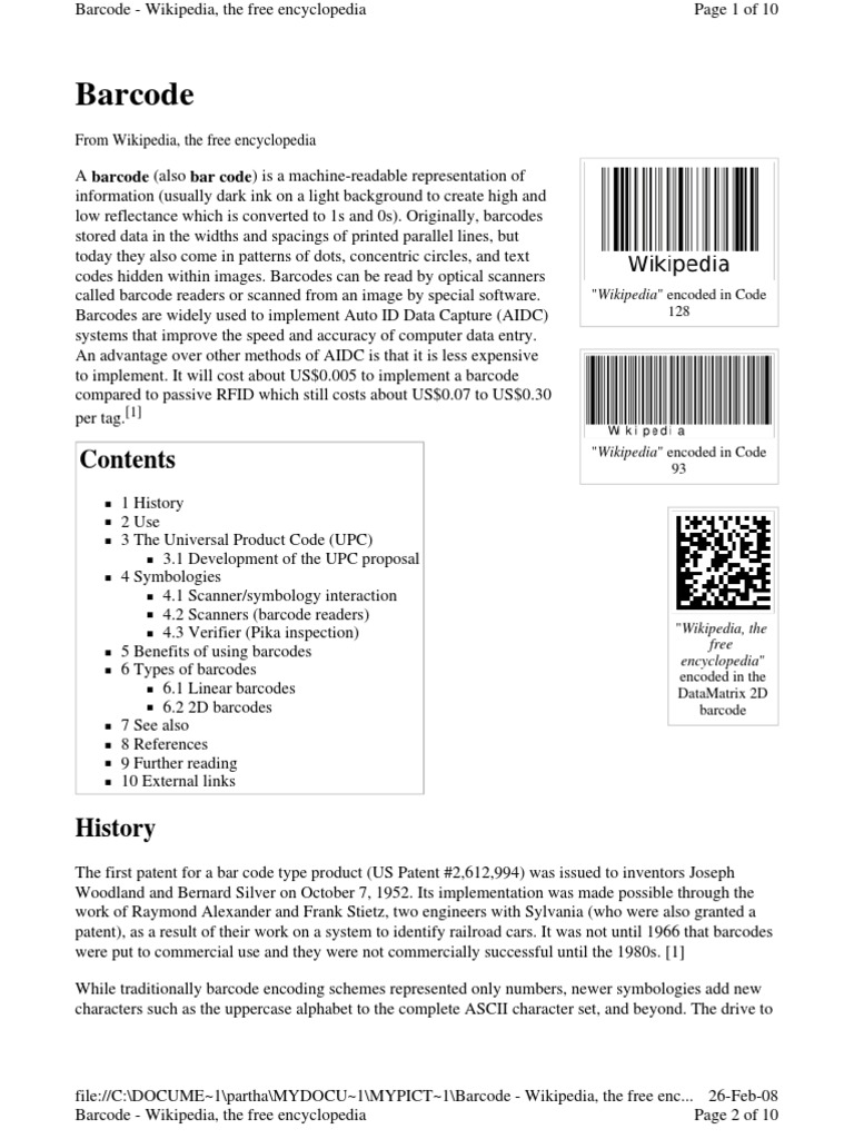 Barcode Wikipedia Barcode Universal Product Code