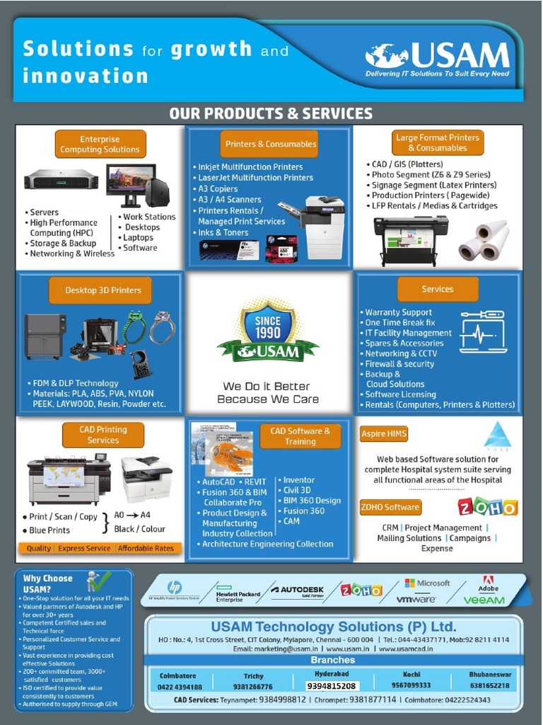 USAM Product Brochure - 2022 | PDF