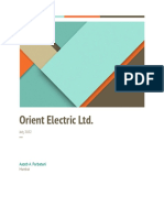 Orient Electric Report - Aazeb A. Parbatani