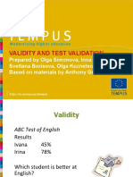 Validity and Test Validation
