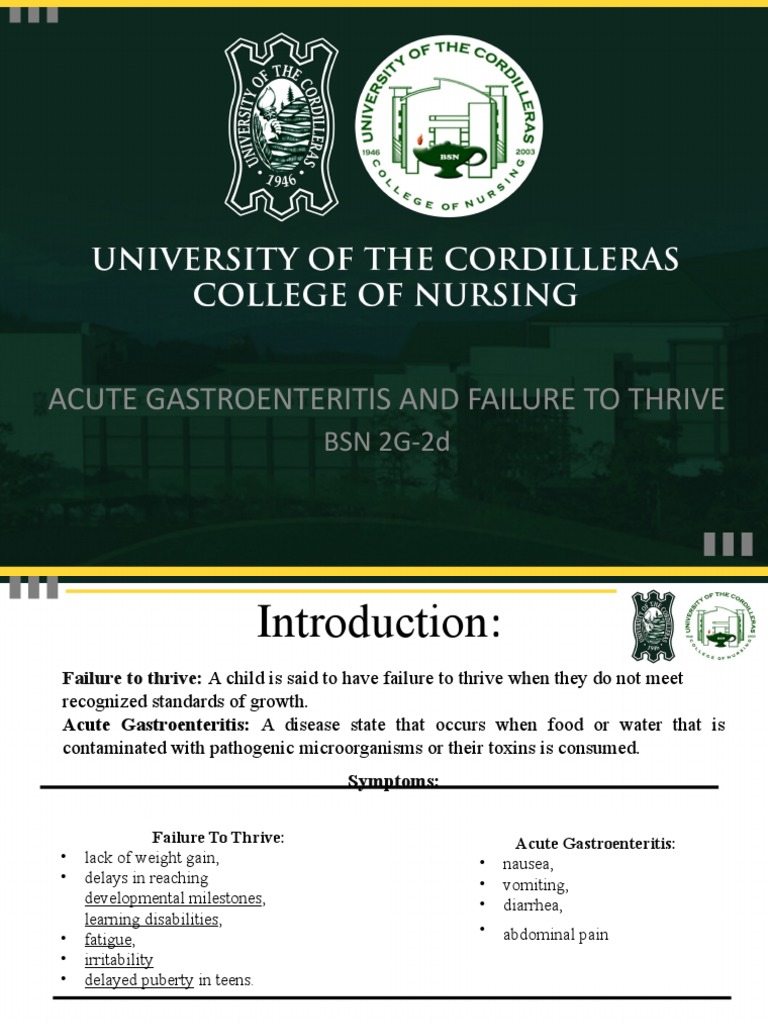 Age and Failure To Thrive PDF Diarrhea Breastfeeding