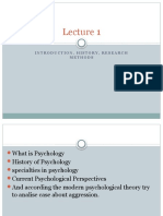 Lecture 1-Introduction, History of Psychology