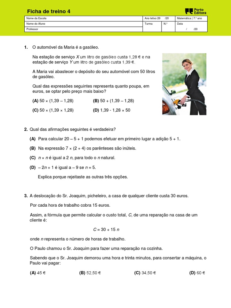 Expressões Algébricas Pdf