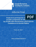 Informe Final de La Comisión Nacional de Participación Ciudadana y Fortalecimiento de La Sociedad Civil