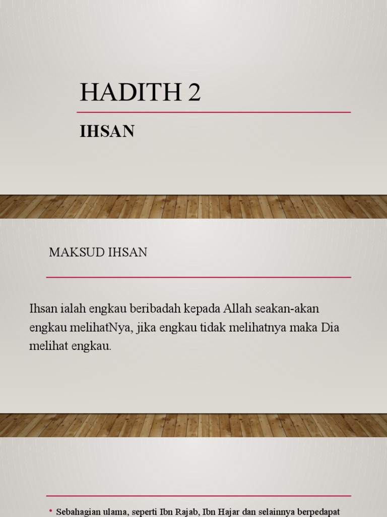 HADITH 2-Ihsan | PDF | Self-Improvement | Religion & Spirituality