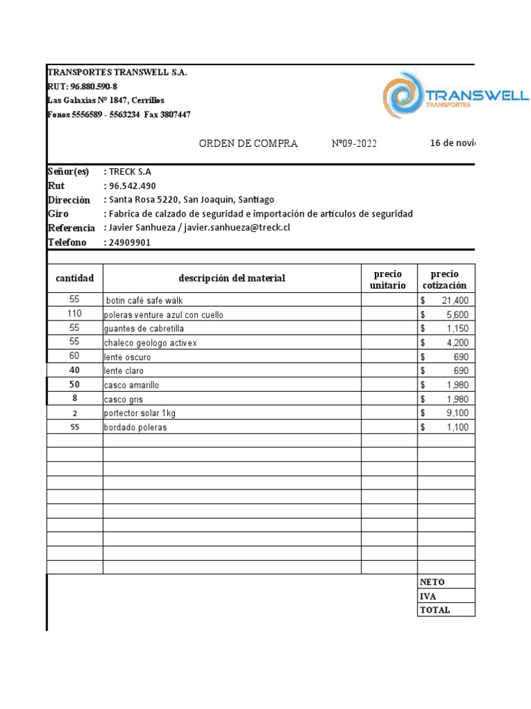 Cotizacion Tantauco 16-11-22 | PDF