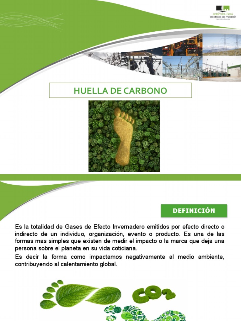 Definición y cálculo de huella de carbono | PDF | Gases de efecto ...