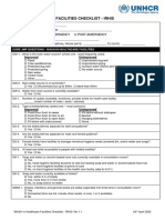 WASH in Healthcare Facilities Checklist (UNHCR, 2020)