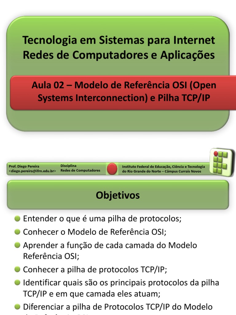 Uma Introdução ao Modelo OSI e à Pilha TCP/IP: Uma Comparação entre os ...