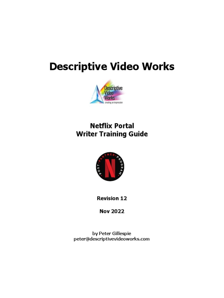 Netflix Portal Writer Training Guide | PDF | Point And Click | Computing
