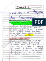 Chapter 2 Electrostatic Potential and Capacitance Physics Class 12th Handwritten PDF Notes - Unlocked