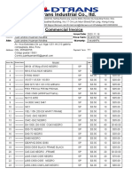 Mildtrans Commercial Invoice MTCW1981