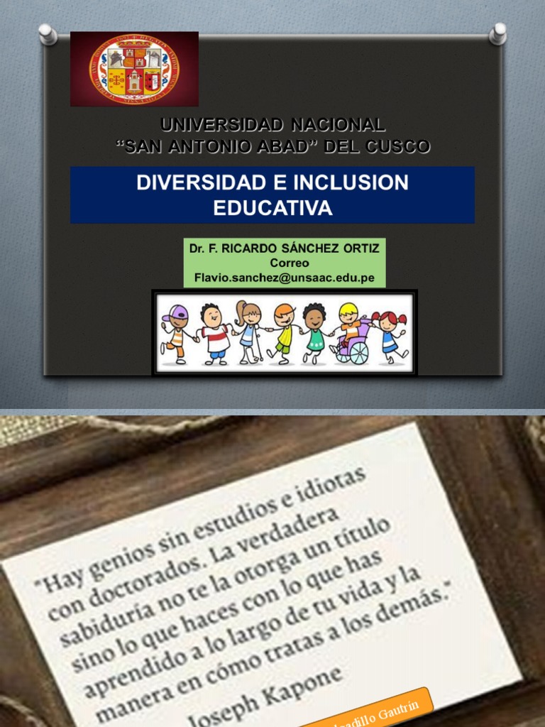 Diversidad e Inclusión Educativa 1 | PDF | Método de enseñanza | Evaluación