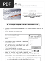 prova Brasil modelo 9º ano