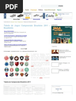 Tabela de Jogos Campeonato Brasileiro 2011 - Brasileirão