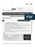 BPSC TEST-9 QUESTION Eng Hindi