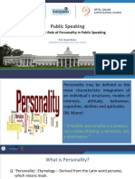 Public Speaking Personality Role