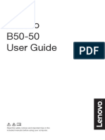 Lenovo B50-50 User Guide: Read The Safety Notices and Important Tips in The Included Manuals Before Using Your Computer