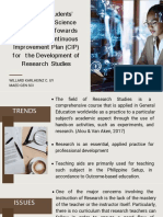 Identifying Students Analytical and Science Process Skills Towards Designing a Continuous Improvement Plan CIP for the Development of Research Studies