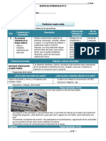 Sesiones de Aprendizaje 1º - Setiembre 2022