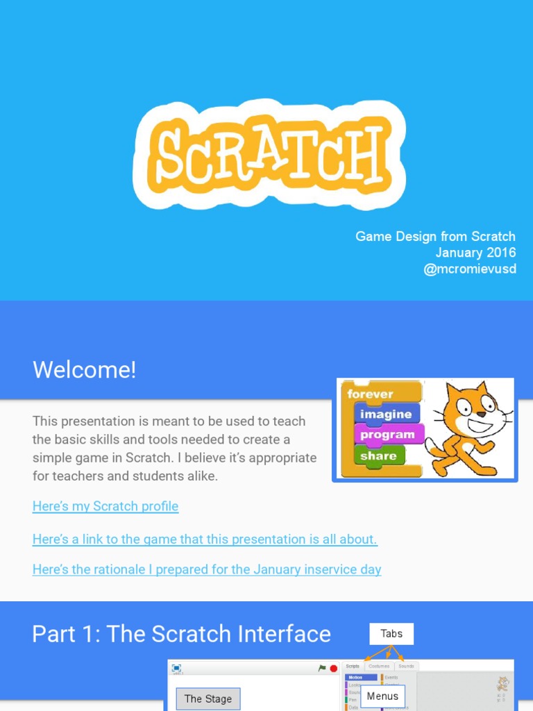 Game Design From Scratch PDF Scratch (Programming Language) Menu