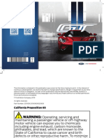 2020 Ford GT Owners Manual Version 1 - Om - EN US - 08 - 2019
