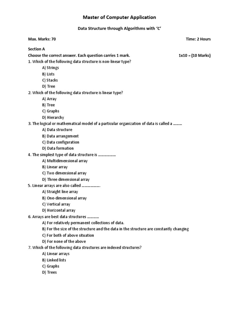 Data Structures and Algorithms in C | PDF | Array Data Structure | Data ...