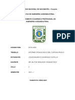 Informe de Cronología Del Coronavirus Covid19