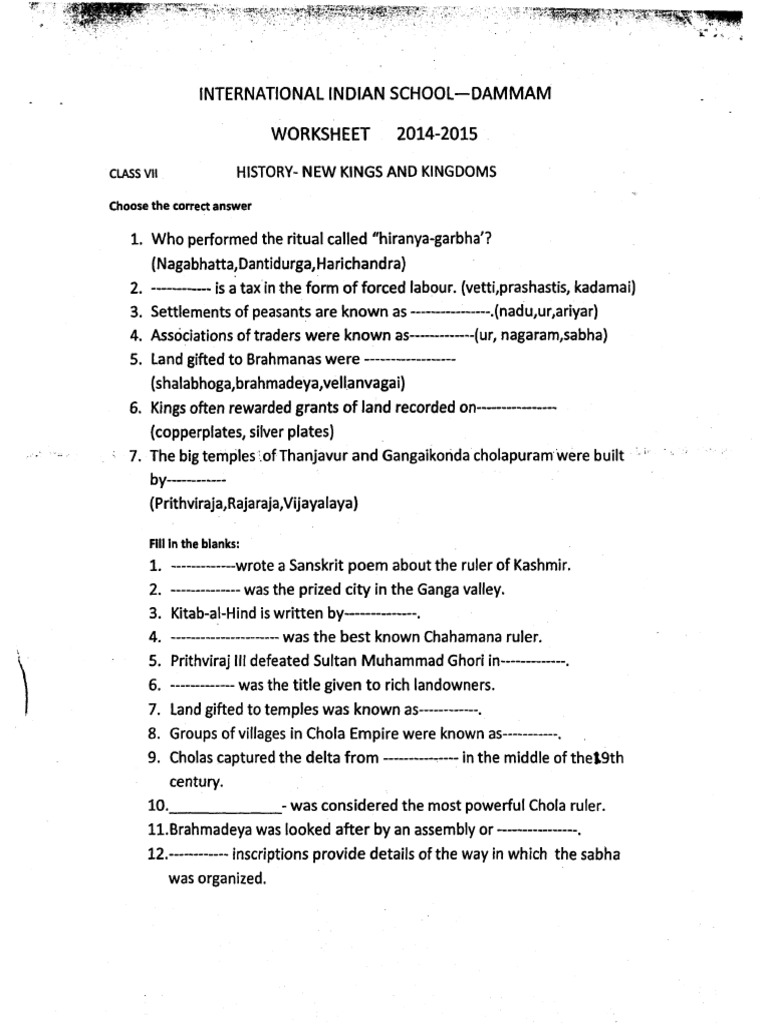 CBSE Class 7 Geography New Kings and Kingdoms PDF