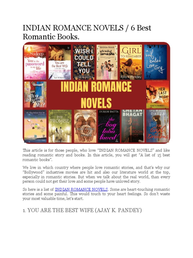 Indian Romance Novels Pdf