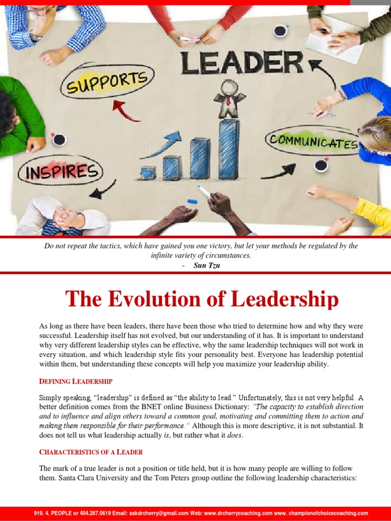 The Evolution of Leadership | PDF | Leadership | Transformational ...