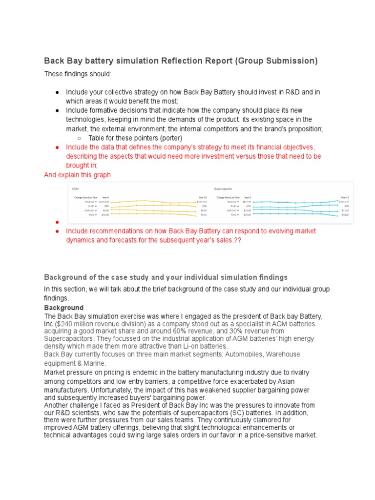 Back Bay Battery Simulation Strategy Report | PDF | Sales | Profit ...