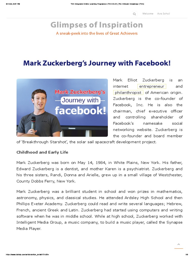 Zuckerberg Pdf Mark Zuckerberg Facebook