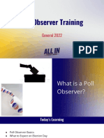 Poll Observer Training - General 2022