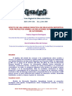 Efecto de Una Unidad Didáctica de Educación Deportiva Por Proyectos Sobre Las Relaciones Sociales Y Nivel de Autonomía