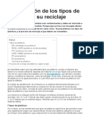 Clasificación de Los Plásticos y Su Reciclaje - Fundación Aquae