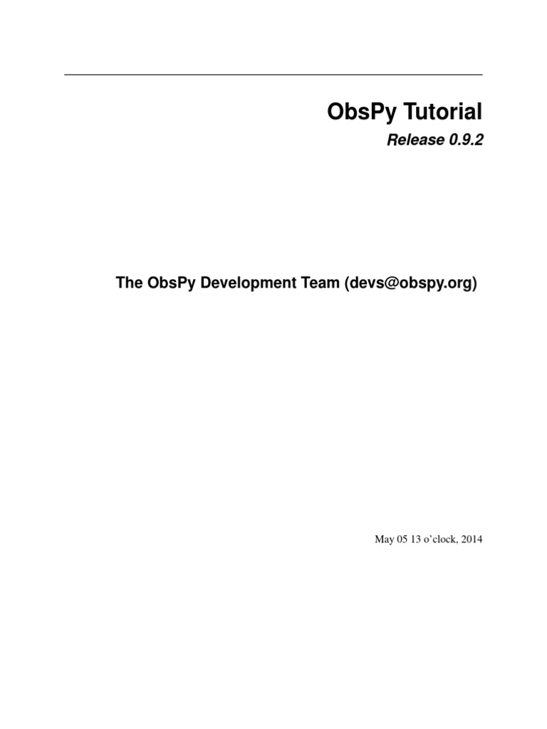 Ob Spy Tutorial | PDF