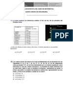 Prueba Diagnóstica Del Area de Matemática