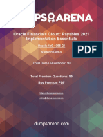 Oracle Financials Cloud: Payables 2021 Implementation Essentials Oracle 1z0-1055-21 Version Demo