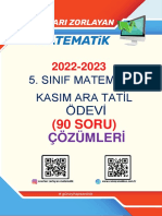 PDF Çözüm 5. Sinif 2022-2023 Matemati̇k Kasim Ara Tati̇l Ödevi̇ (90 Soru)