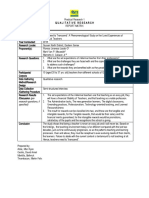 The ' Need To Transcend' Report Matrix