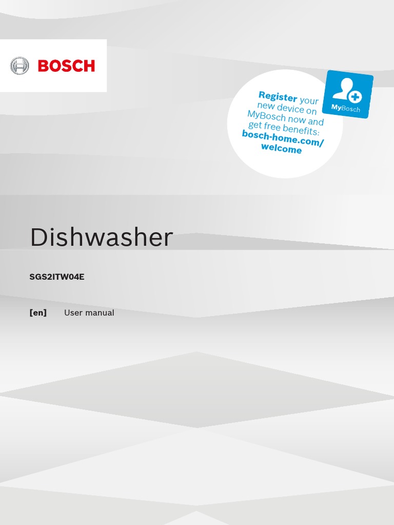 Bosch SGS2ITW04E Dishwasher PDF Dishwasher Ac Power Plugs And Sockets
