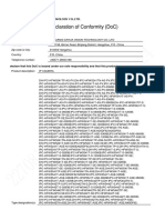Declaratie de Conformitate CE Camera Supraveghere Exterior IP Dahua IPC-HFW5541T-ASE-0280B