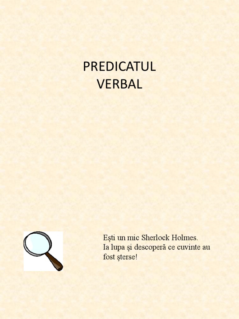 1301-Predicatul Verbal | PDF