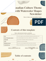 Canadian Culture Theme With Watercolor Shapes Newsletter by Slidesgo