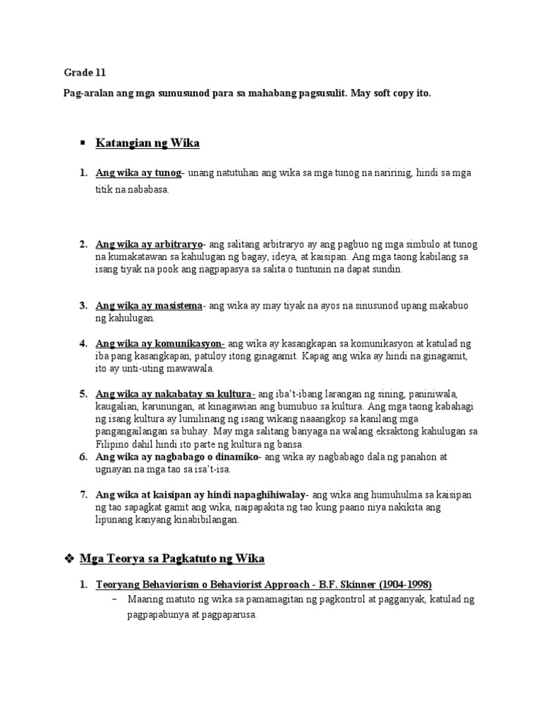 Grade 11 Module 1 Reviewer PDF