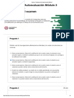 Examen - Cuestionario de Autoevaluación Módulo 3