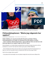 Förbundskaptenen: "Bästa Jag Någonsin Har Upplevt" - SVT Sport