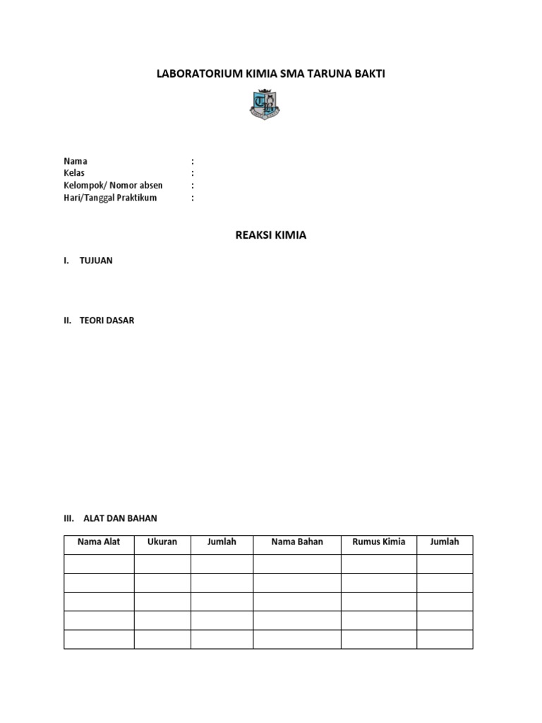 Modul kimia kelas x reaksi kimia pdf
